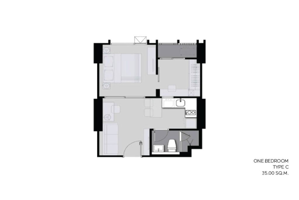 Life one Wireless 1 bedroom (35 sqm.)