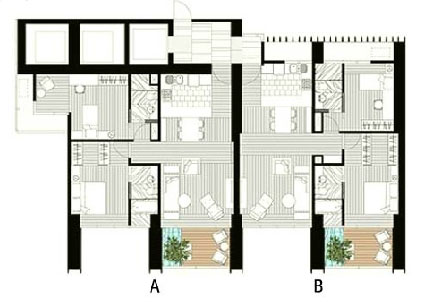 2 Bedroom Type A2B2 - 92 sq.m.