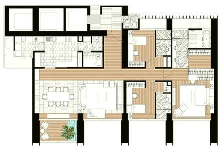 3 Bedroom Type C1 - 198 sq.m.