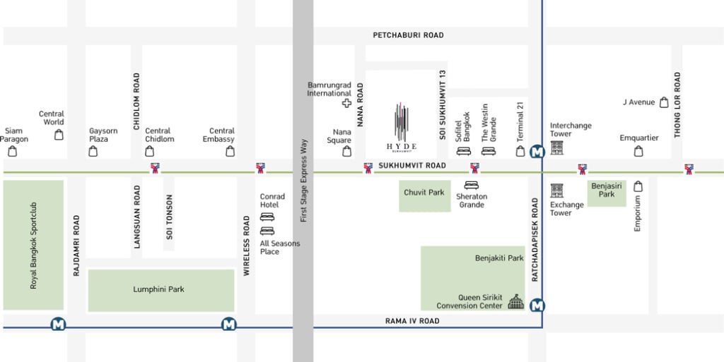 Hyde Sukhumvit 13 map