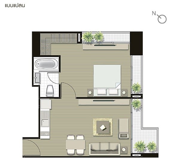 1 Bedroom Type A11 – 52.28 sq.m.