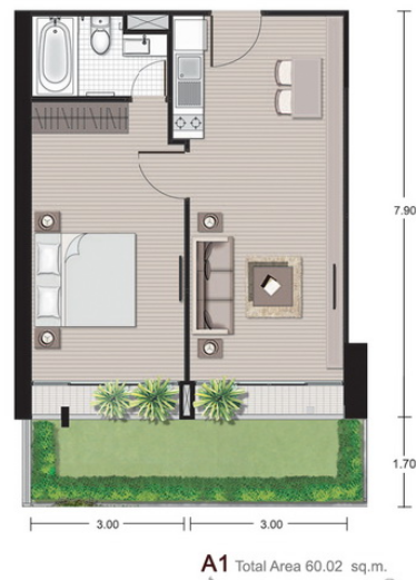 Noble Reveal Ekamai 1 Bedroom A1