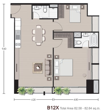 Noble Reveal Ekamai 2 Bedroom B12X