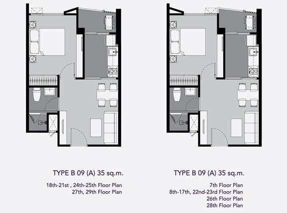 Rhythm Ekkamai 1 BD Type B09 35 sq.m.