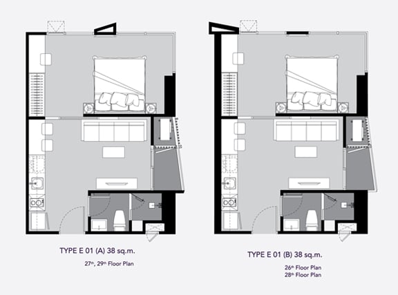 Rhythm Ekkamai 1 BD Type E01 38 sq.m.