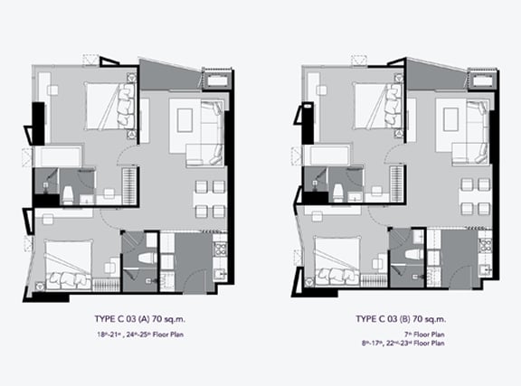 Rhythm Ekkamai 2 BDs Type C03 70 sq.m.