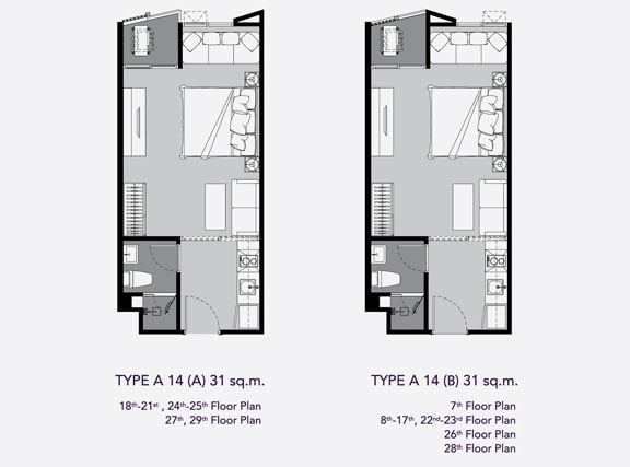 Rhythm Ekkamai Studio Type A14 30 sq.m.