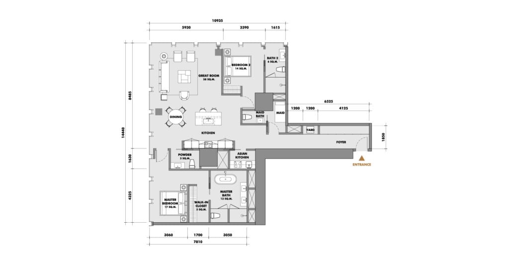 The Ritz-Carlton Residences at King Power Mahanakorn 2 BD Type 24N2K