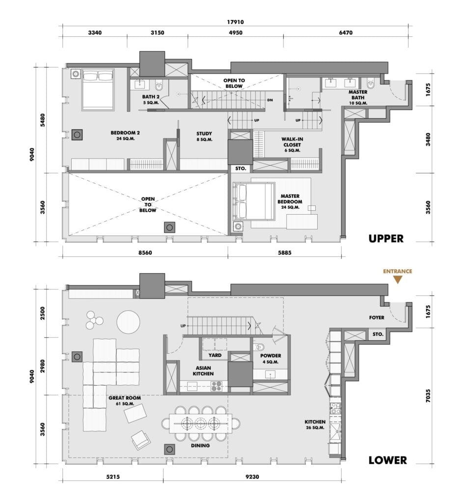 The Ritz-Carlton Residences at King Power Mahanakorn 2 BD Type 40ND2H