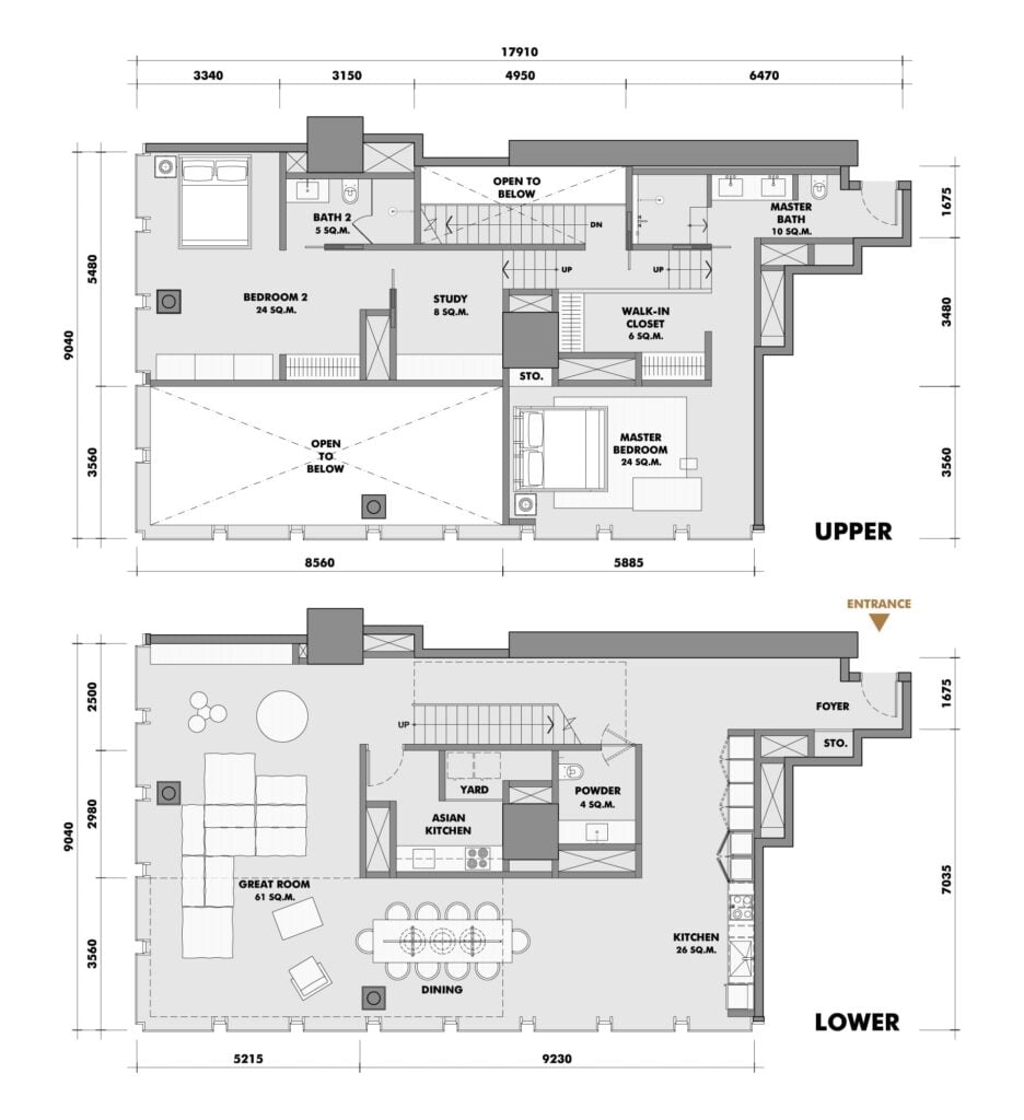 The Ritz-Carlton Residences at King Power Mahanakorn 2 BD Type 44ND2H