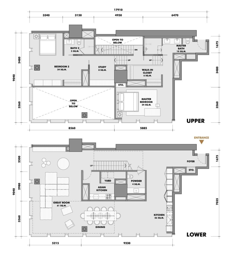 The Ritz-Carlton Residences at King Power Mahanakorn 2 BD Type 46ND2H