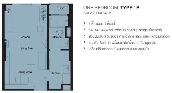 BLOCS 77 1 Bedroom Type 1B