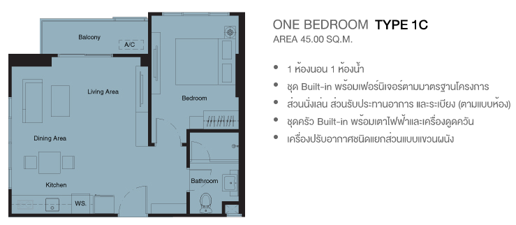 BLOCS 77 1 Bedroom Type 1C