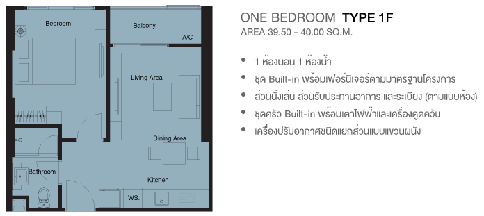 BLOCS 77 1 Bedroom Type 1F