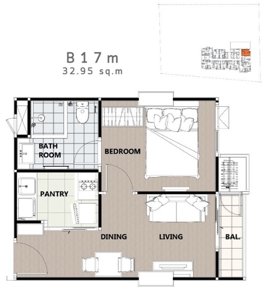 Centric Ari Station 1 Bedroom B17