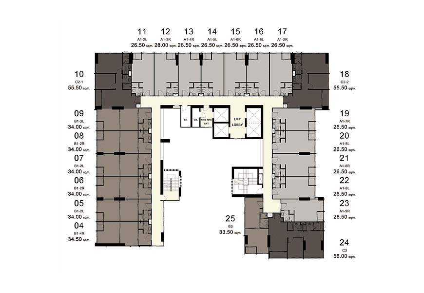 Ideo Sathorn-Wongwian Yai 20th floor Plan