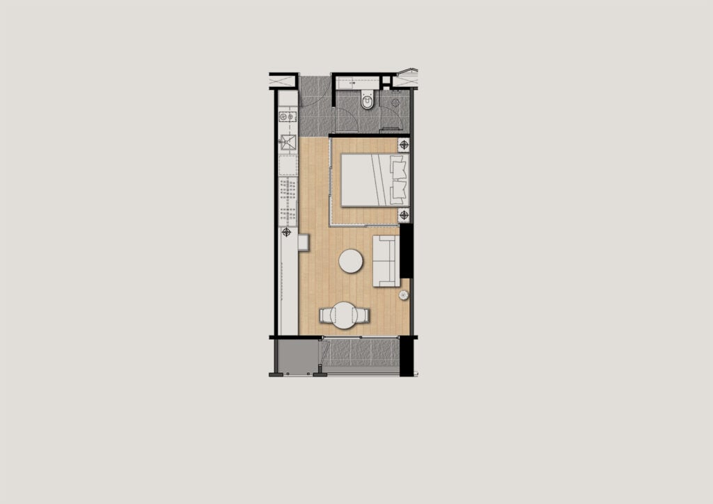 Siamese Surawong 1 Bedroom 34.20 sq.m.