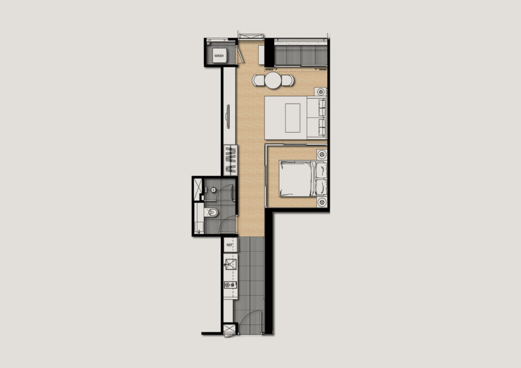 Siamese Surawong 1 Bedroom 41.20 sq.m.