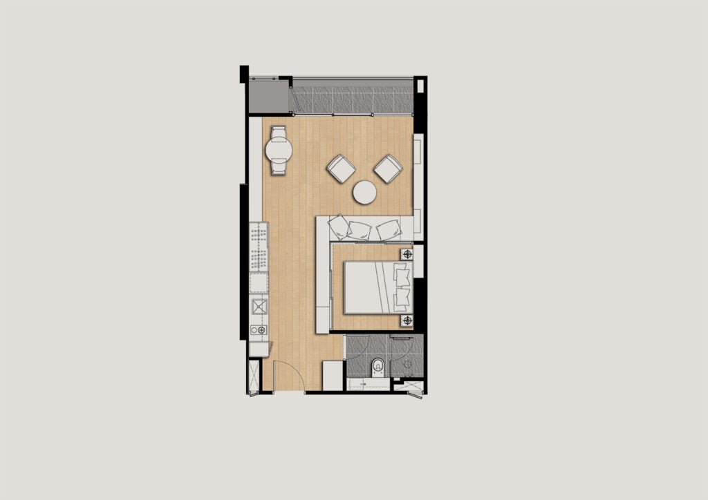 Siamese Surawong 1 Bedroom 46.80 sq.m.