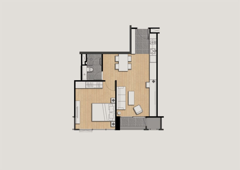 Siamese Surawong 1 Bedroom 50.60 sq.m.