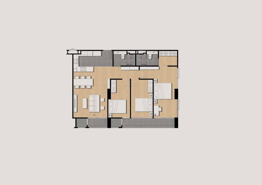 Siamese Surawong 3 Bedrooms 103.00 sq.m.