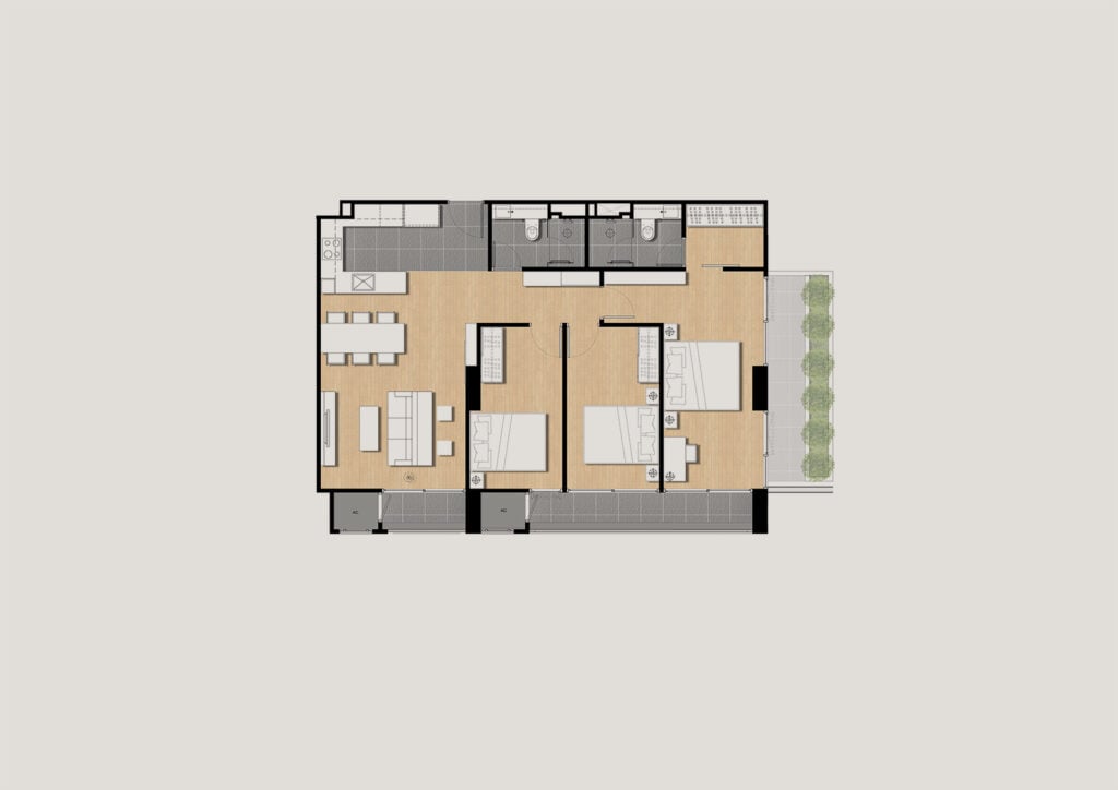 Siamese Surawong 3 Bedrooms 111.80 sq.m.