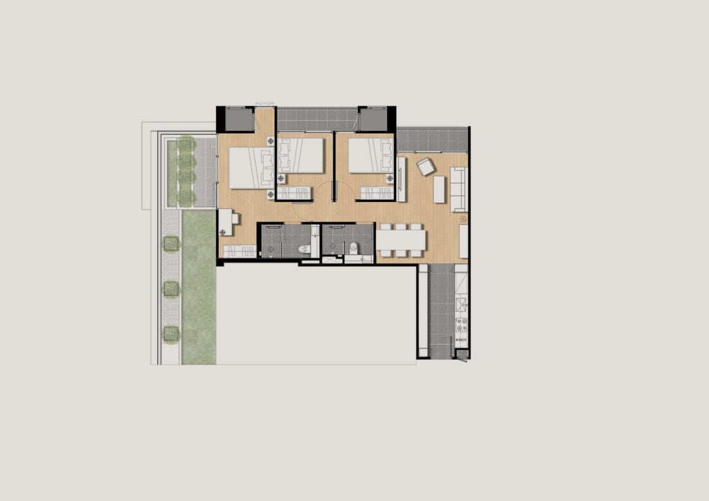 Siamese Surawong 3 Bedrooms 84.90 sq.m.