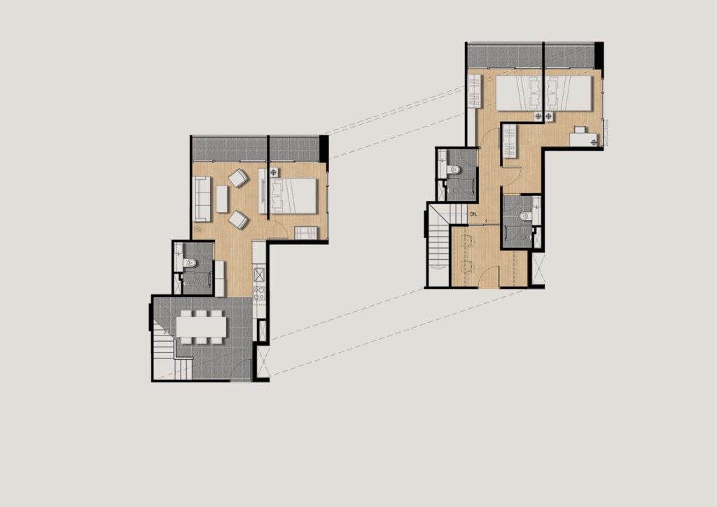 Siamese Surawong 3 Bedrooms Duplex 110.30 sq.m.