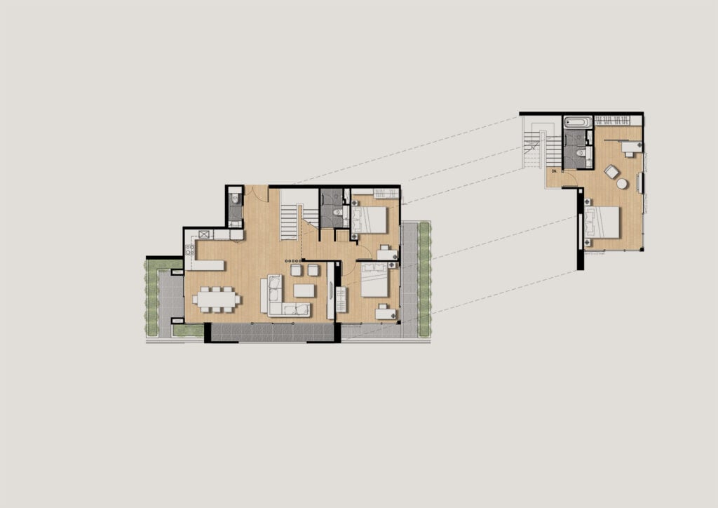 Siamese Surawong 3 Bedrooms Duplex 163.00 sqm.