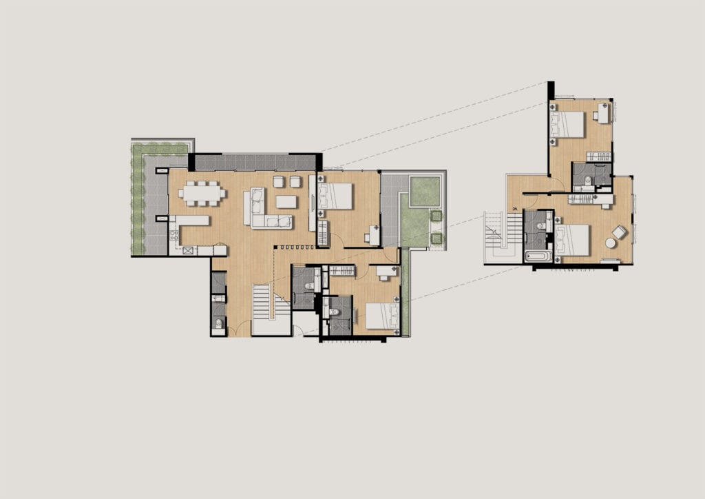 Siamese Surawong 3 Bedrooms Duplex 197.00 sq.m.