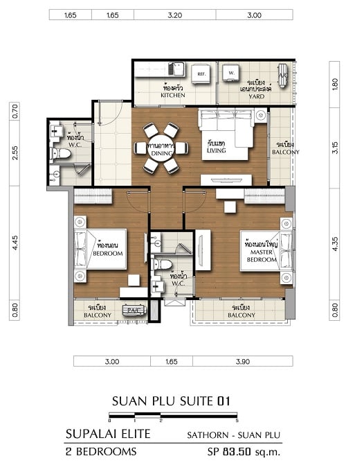 Supalai Elite Sathorn Suanplu 2 BD Suan Plu Suite