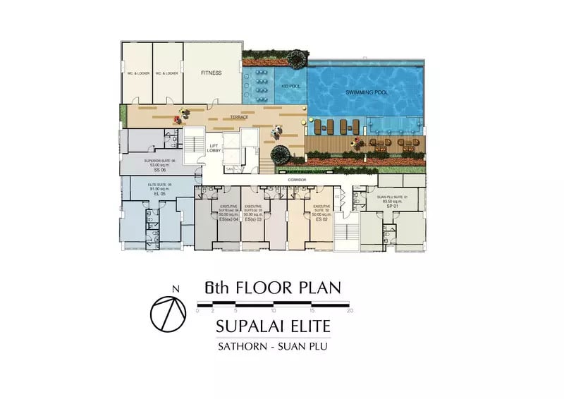 Supalai Elite Sathorn Suanplu 6th Floor