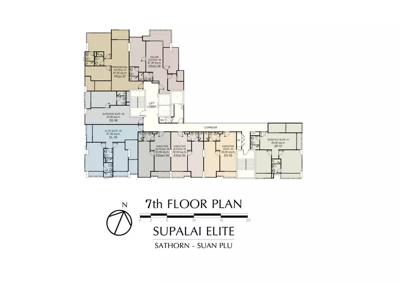 Supalai Elite Sathorn Suanplu 7th Floor