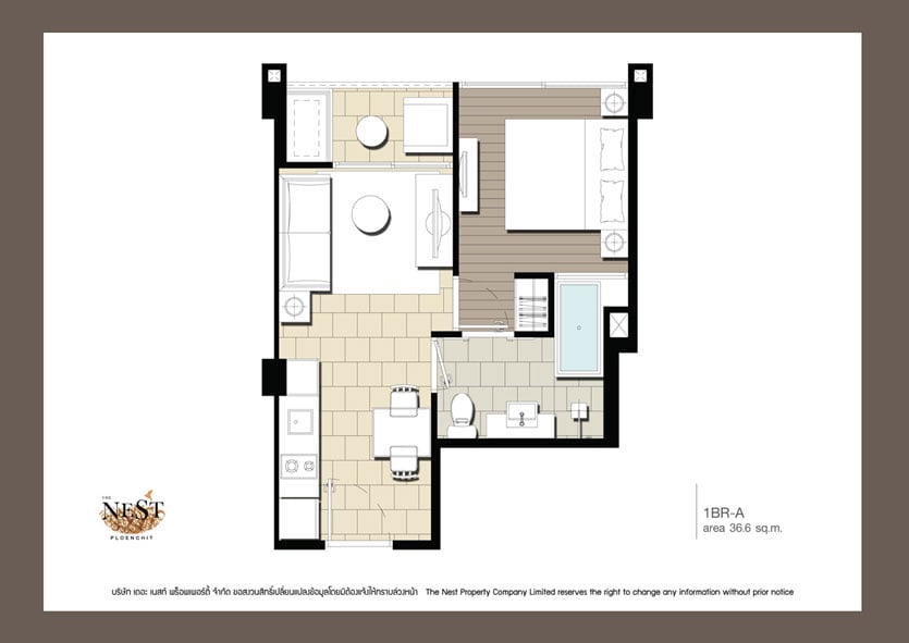 THE NEST PLOENCHIT 1 Bedroom 1BR-A