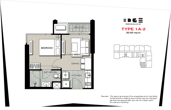 Edge Sukhumvit 1BD Type 1A-2