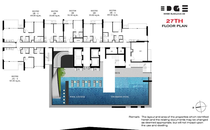 Edge Sukhumvit 23 Residence 27th floor