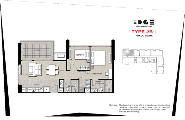 Edge Sukhumvit 2BD Type 2B-1