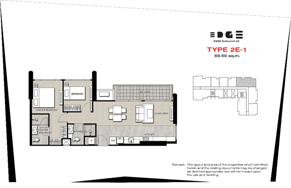 Edge Sukhumvit 2BD Type 2E-1