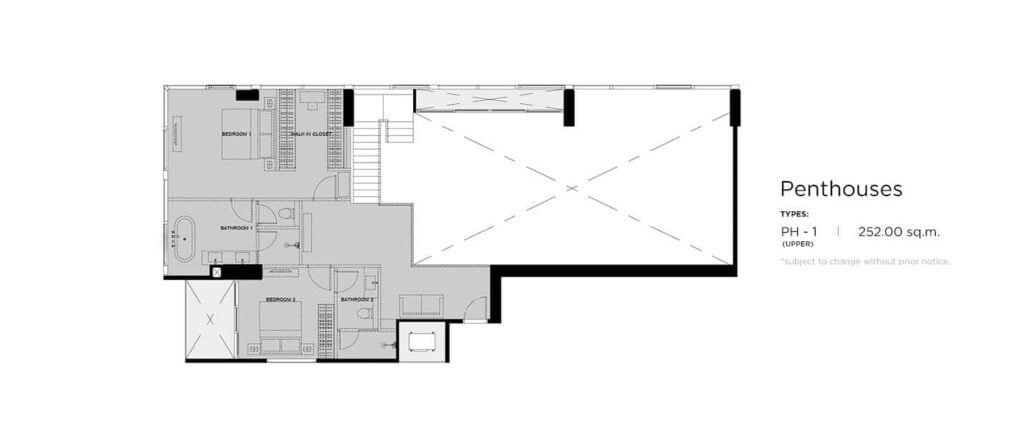 The Esse Sukhumvit 36 Penthouse Type PH-1 Upper