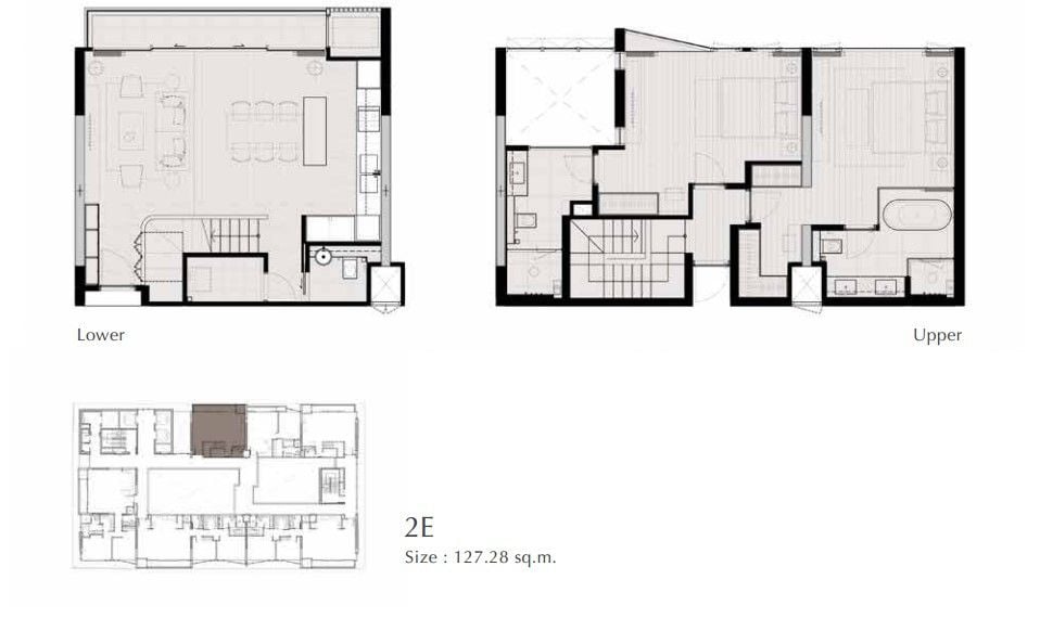 Saladaeng One 2 Bedrooms Duplex Type 2E