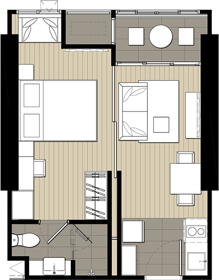 Ashton Chula-Silom 1 Bedroom 1C