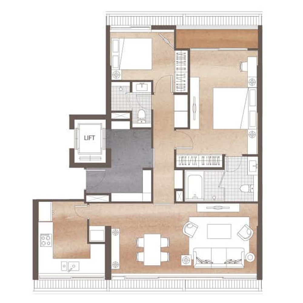 Chalermnit Art De Maison 2 Bedrooms A301