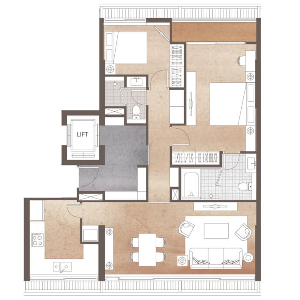 Chalermnit Art De Maison 2 Bedrooms A401