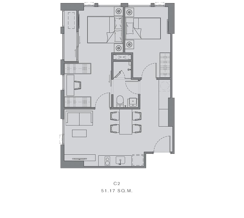 Chapter Chula-Samyan Map 2 Bedrooms C2