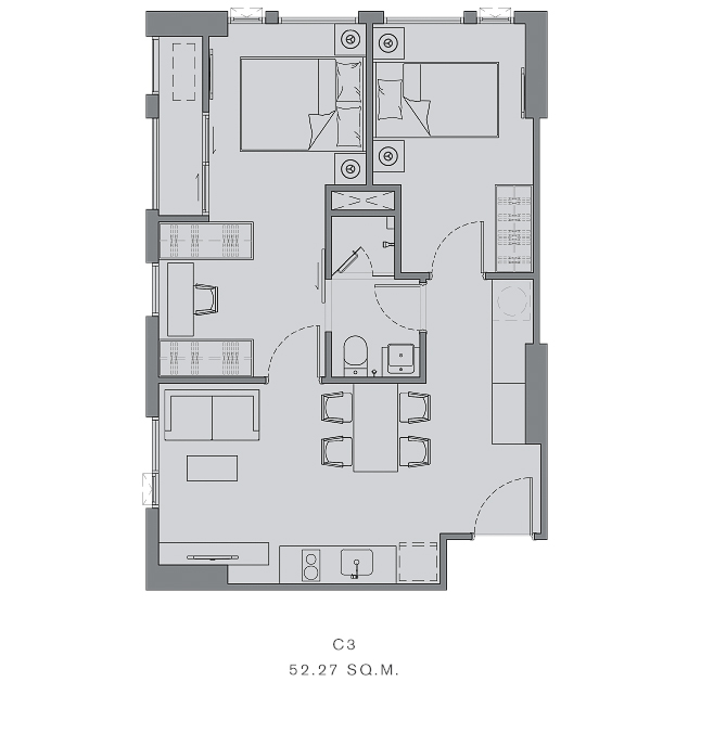 Chapter Chula-Samyan Map 2 Bedrooms C3