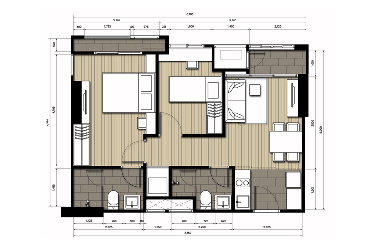 Ideo Mobi Sukhumvit 2 Bedrooms D1-1