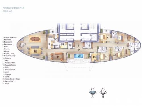 Millennium Residence Penthouse Type PH2