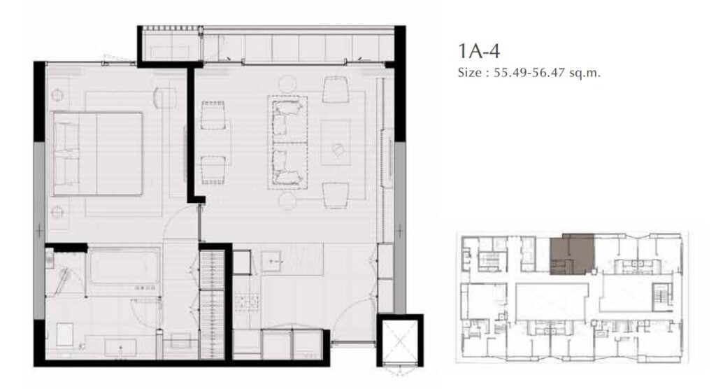 Saladeang One 1 Bedroom Type 1A-4