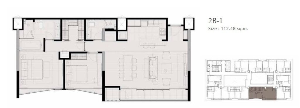 Saladeang One 2 Bedrooms Type 2B-1