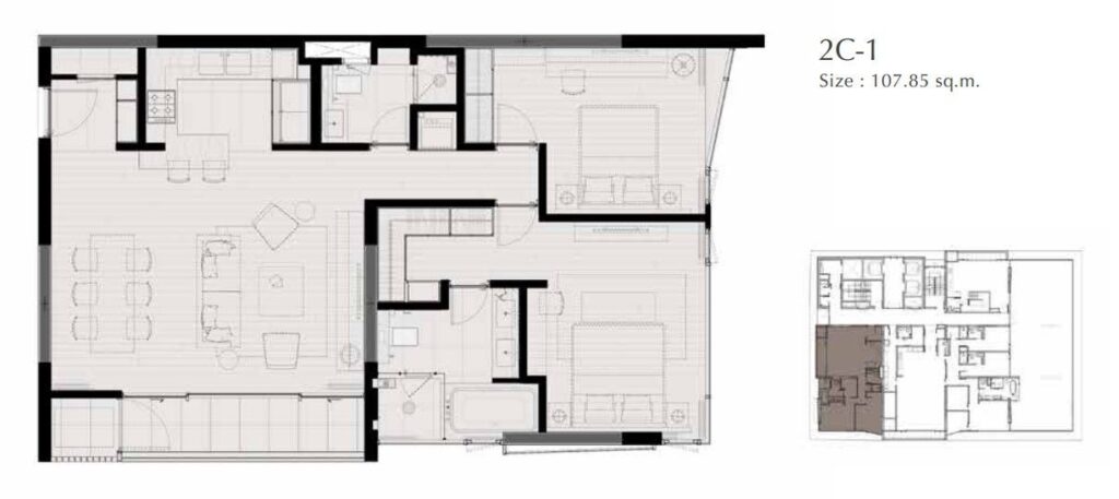 Saladeang One 2 Bedrooms Type 2C-1